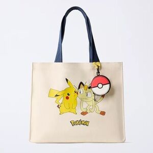 NWT Zara Kids Unisex PIKACHU POKEMON TOTE BAG